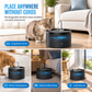 Silent Cat Water Fountain, 3.2L Automatic Water Bowl with Ultra-Quiet Copper Spout, Soft Blue LED Night Light, 6-Layer Filter Care, Odor-Cut Carbon, Hair & Odor Filters, Wired Plug-In Gravity Feeder for Clean Hydration