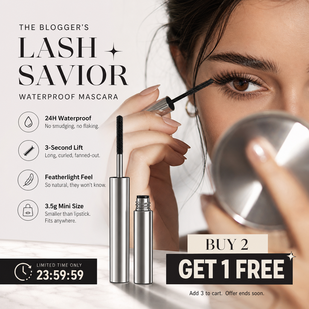🌟LAST DAY SALE: ONLY 14.99＄!!🎁✨ Waterproof Curling & Lengthening Mascara ✨